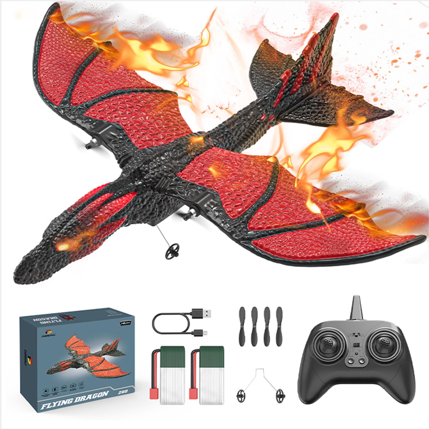 Amazon.com: DEERC RC Dragon Plane for Kids Remote Control Airplane